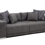 B-famous Big Sofa London-XLStruktur grau, 237x103 cm,