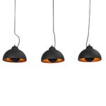 Design Hängeleuchte STUDIO 3 schwarz gold Retro Stil höhenverstellbar Design Hängeleuchte STUDIO 3 schwarz gold Retro Stil höhenverstellbar