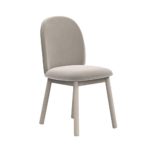 Normann Copenhagen Ace Stuhl Velour, beige Gestell Buche gebeizt H x B x T: 80 x 46 x 50cm