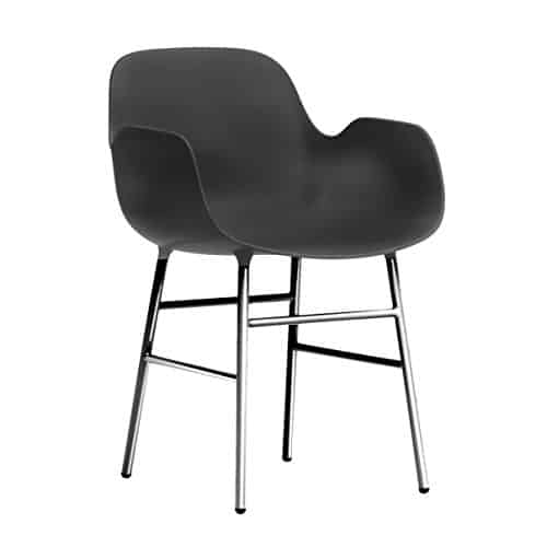 Normann Copenhagen Form Armlehnstuhl Gestell Chrome, schwarz Gestell Chrom Normann Copenhagen Form Armlehnstuhl Gestell Chrome, schwarz Gestell Chrom