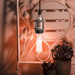 KINGSO E27 Lampenfassung Kupfer Vintage Retro Antike Edison Pendelleuchte Hängelampe Halter Lampe Zubehör mit 2 Meter Kabel