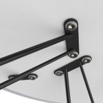 AUSVERKAUF!!! bonVIVO® Design-Couchtisch CHARLES, Beistelltisch/ Nierentisch im 50er Jahre Retro-Look in Holz-Optik und Metall-Füßen in schwarz/ black (60 x 40 cm)