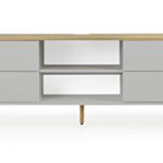 Tenzo 1664-612 Dot Designer TV-Bank Holz, grau / eiche, 43 x 162 x 60 cm