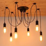 KJLARS Pendelleuchte Retro Hooked 6-flammig Kronleuchter