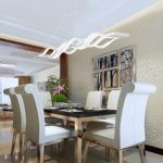 KJLARS LED Pendelleuchte esstisch Hängelampe Wohnzimmer Küche LED-Pendellampe Moderne Aluminium Hängeleuchte, höhenverstellbar, Pendellänge maximum 120cm (Dimmbar)