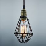 KINGSO E27 Lampenfassung Vintage Retro Pendelleuchte Hängeleuchte Loft Käfig Lampe Industrielampe (Leuchtmittel exklusive)