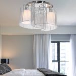 KJLARS Modern Deckenleuchte Deckenlampe Weiß Metall Leuchtmittel Schlafzimmer Wohnzimmer Büro Pendelleuchte