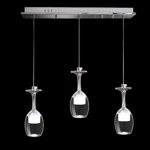 KJLARS 3W X 3 Weinglas LED Pendelleuchte Hängelampe für Wohnzimmer- Bar Salon Esszimmer kühlweiß Leuchtmittel Hängeleuchte