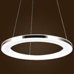 KJLARS Modernen LED Pendelleuchte Metall Acryl Hängelampe runde Leuchtmittel