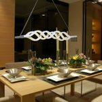KJLARS LED Pendelleuchte esstisch Hängelampe Wohnzimmer Küche LED-Pendellampe Moderne Aluminium Hängeleuchte mit 3 Wellen, höhenverstellbar, Pendellänge maximum 120cm (Dimmbar)