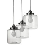 KJLARS Retro Pendelleuchte Vintage Hängeleuchte Glaslampe mit 3 Lichtquelle - Inklusive Glühbirne - Wohnzimmer / Esszimmer/Cáfe/ Restaurant
