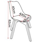 WOLTU BH29ws-1 1 x Esszimmerstuhl 1 Stück Esszimmerstuhl Design Stuhl Küchenstuhl Holz Neu Design Weiß