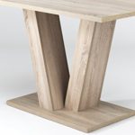Cavadore Tisch "David" / Moderner Tisch in Eichenholz Optik / Resistent gegen Schmutz / 160cm x 90cm x 75cm (BxHxT)