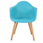 WOLTU® BH37bl-2 Esszimmerstühle 2er Set Esszimmerstuhl mit Lehne Design Stuhl Küchenstuhl Holz Blau