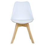 WOLTU® 6er Set Esszimmerstühle Küchenstuhl Design Stuhl Esszimmerstuhl Kunstleder Holz Neu Design Weiß BH29ws-6