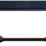 Cavadore Esstisch "Joy" / Formschöner Speisezimmertisch mit matter, schwarz lackierter Glasplatte auf schwarz lackierter Holz-Optik / 160x76x80cm (BxHxT)