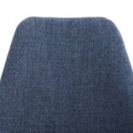 Stuhl Pegleg Stoff Rund weiß blau Stuhl Pegleg Stoff Rund weiß blau