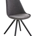 Stuhl Pegleg Stoff Rund schwarz hellgrau Stuhl Pegleg Stoff Rund schwarz hellgrau