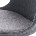 Stuhl Pegleg Stoff Rund schwarz hellgrau Stuhl Pegleg Stoff Rund schwarz hellgrau