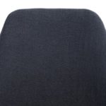CLP Design Retrostuhl BORNEO mit Stoffbezug und hochwertiger Polsterung | Lehnstuhl mit Holzgestell | In verschiedenen Farben erhältlich Schwarz, Gestellfarbe: Weiß
