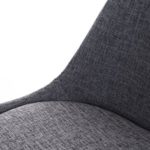 Stuhl Pegleg Stoff Rund schwarz hellgrau Stuhl Pegleg Stoff Rund schwarz hellgrau