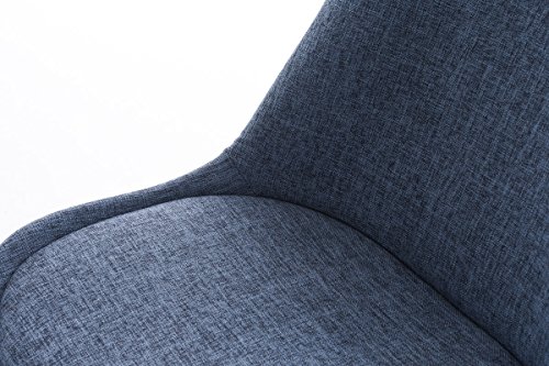 Stuhl Pegleg Stoff Rund weiß blau Stuhl Pegleg Stoff Rund weiß blau