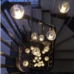 Gowe 36 Rechteck Kronleuchter Pendelleuchte Meteor Dusche Bubble Glas Kugel Lampe Beleuchtung Bestandteil Esszimmer Treppe