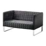 IKEA Sofa "Knopparp" 2-er Sofa - Bezug abnehmbar und maschinenwaschbar - BxTxH: 119x76x70 cm (grau)
