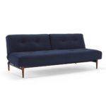 INNOVATION Living Sofa Buri® Styletto blau Convertible Bett 115 * 200 cm Untergestell Walnuss