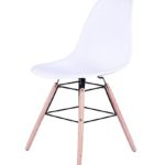SAM Design-Schalenstuhl Helsinki, Weiß, massive Beine aus Buche, ergonomisch geformte Sitzschale, bequemer Esszimmer-Stuhl für Küche und Wohnzimmer