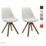 Stuhl Esszimmerstühle Küchenstühle !2 er Set! in WEISS Küchenstuhl mit Holzbeine Sitzkissen TYP9-518M Esszimmerstuhl RETRO Küchenstuhl Farbauswahl