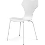 Tenzo 0600-001 Lolly 4er-Set Designer Stühle Holz, weiß, 53 x 45 x 85 cm