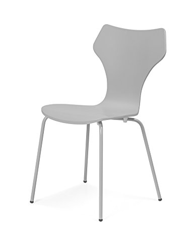 Tenzo 0600-012 Lolly 4er-Set Designer Stühle Holz, grau 53 x 45 x 85 cm