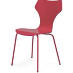 Tenzo 0600-068 Lolly 4er-Set Designer Stühle Holz, rot, 53 x 45 x 85 cm