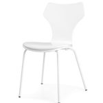 Tenzo 0601-001 Lolly 4er-Set Designer Stühle Holz, weiß, 53 x 45 x 85 cm