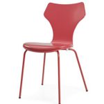 Tenzo 0601-068 Lolly 4er-Set Designer Stühle Holz, rot, 53 x 45 x 85 cm