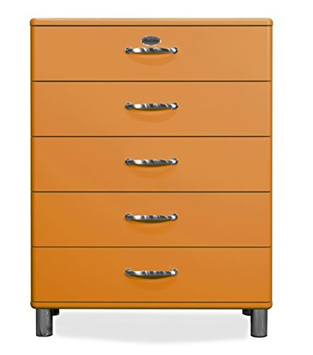 Tenzo 5295-017 Malibu Designer Kommode, 111 x 86 x 41 cm, MDF lackiert, orange