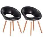 WOLTU® 2er Set Esszimmerstühle Küchenstühle Wohnzimmerstühle Design Stuhl Retro Stuhl Polsterstuhl mit Rückenlehne Kunstleder Massivholz Schwarz BH71sz-2 WOLTU® 2er Set Esszimmerstühle Küchenstühle Wohnzimmerstühle Design Stuhl Retro Stuhl Polsterstuhl mit Rückenlehne Kunstleder Massivholz Schwarz BH71sz-2
