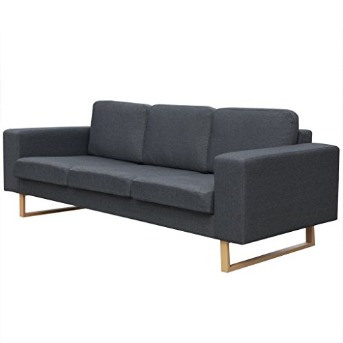 vidaXL Sofa Polstersofa 3-Sitzer Stoffsofa Loungesofa Couch Wohnzimmer Möbel