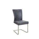 Freischwinger SAMSON mit Komfortgriff Vintage Grau und gebürstetem Edelstahlrahmen