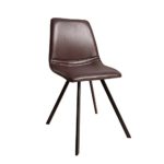 Retro Stuhl AMSTERDAM CHAIR Braun Designklassiker Antik Look Esszimmer-Stuhl sternförmiges Gestell