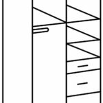 Wimex Kleiderschrank/ Drehtürenschrank Click, 2 Türen, 2 große, 1 kleine Schublade, (B/H/T) 90 x 199 x 58 cm, Weiß/ Absetzung Anthrazit