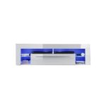 trendteam Wohnzimmer Lowboard Fernsehschrank Fernsehtisch Score Wohnen, 153 x 44 x 44 cm in Weiß Hochglanz  inklusive LED Beleuchtung in Blau