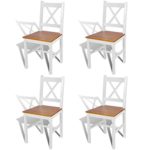 vidaXL Massivholz 4x Esszimmerstuhl Küchenstuhl Stuhl Essstuhl Stuhlgruppe vidaXL Massivholz 4x Esszimmerstuhl Küchenstuhl Stuhl Essstuhl Stuhlgruppe