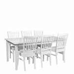 Pharao24 Esstisch mit Stühlen in Weiß im skandinavischen Landhausstil Ausführung 2
