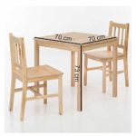 Pharao24 Tisch mit Zwei Stühlen aus Kiefer Massivholz Landhausstil