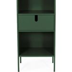 Tenzo 8562-031 UNO Designer Regal, 1 Schublade, Forest Grün lackiert, MDF + Spanplatten, matt Soft-Close Funktion, 152 x 56 x 37 cm (HxBxT)