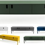 Tenzo 8571-031 UNO Designer Lowboard 2 Türen, 1 Schublade, Forest Grün lackiert, MDF + Spanplatten, matt Soft-Close Funktion, 50 x 171 x 46 cm (HxBxT)