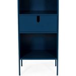Tenzo UNO 8562-023 Designer Regal, 1 Schublade Lackiert, MDF + Spanplatten, matt Soft-Close Funktion, Petrol Blau, 152 x 56 x 37 cm (HxBxT)