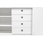 tenzo 1194-001 Panorama Designer Sideboard, Spanplatte, weiß, 50 x 209 x 97 cm